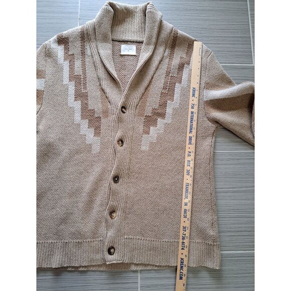 Billy Reid Parsons Cardigan XL Camel Sweater Shawl Collar Cashmere Wool Silk Men - Picture 7 of 10